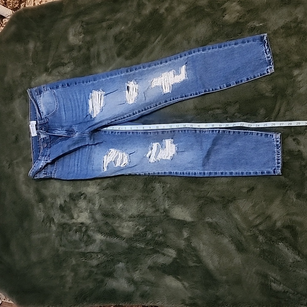 High rise dream fit distressed jeans